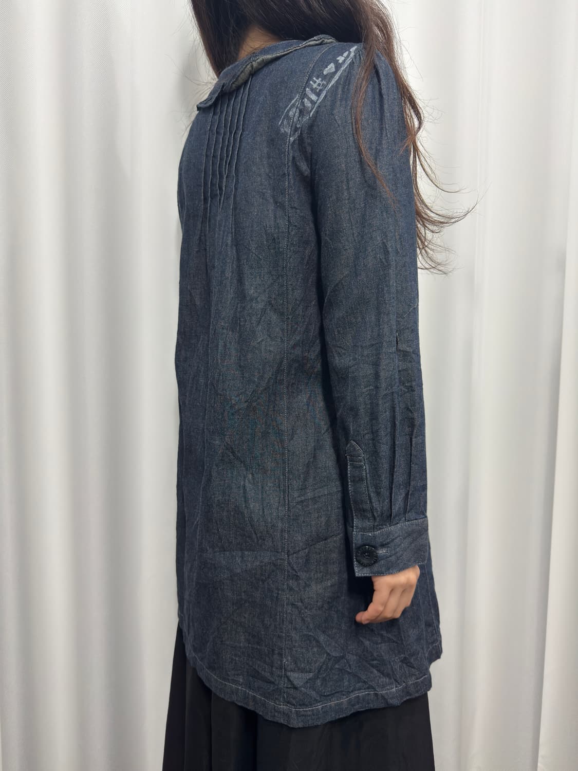 frill pintuck denim jacket 상품이미지3