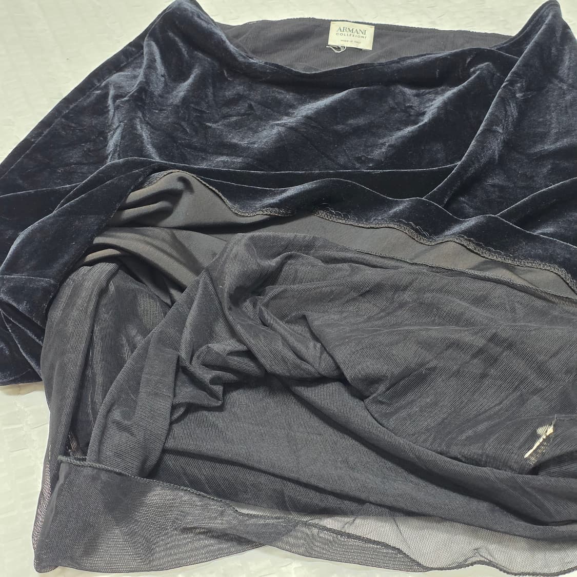 ARMANI collezioni)유럽빈티지 블랙 벨벳st 정장 롱스커트 상품이미지3