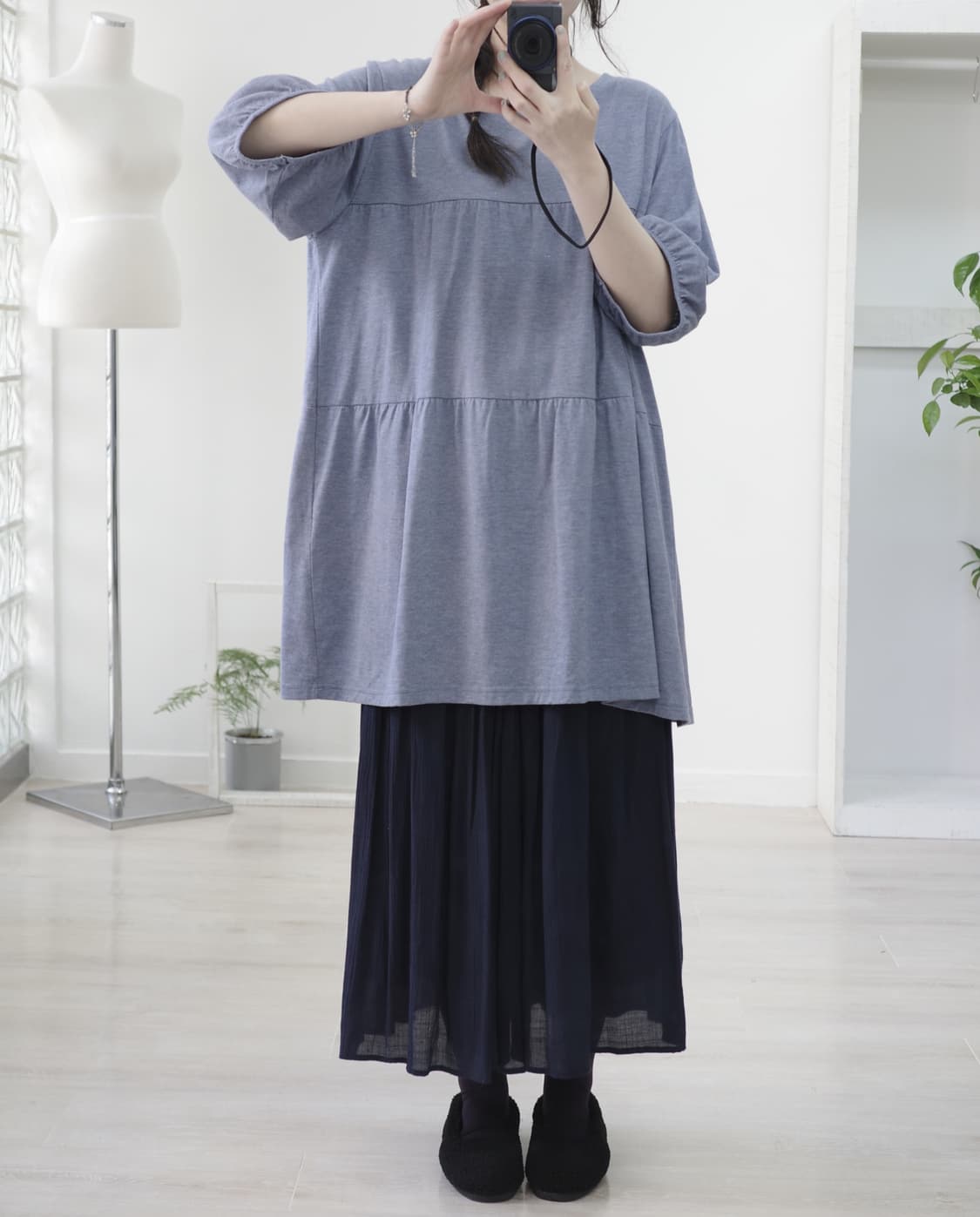 Mute blue sleeve tee 상품이미지5