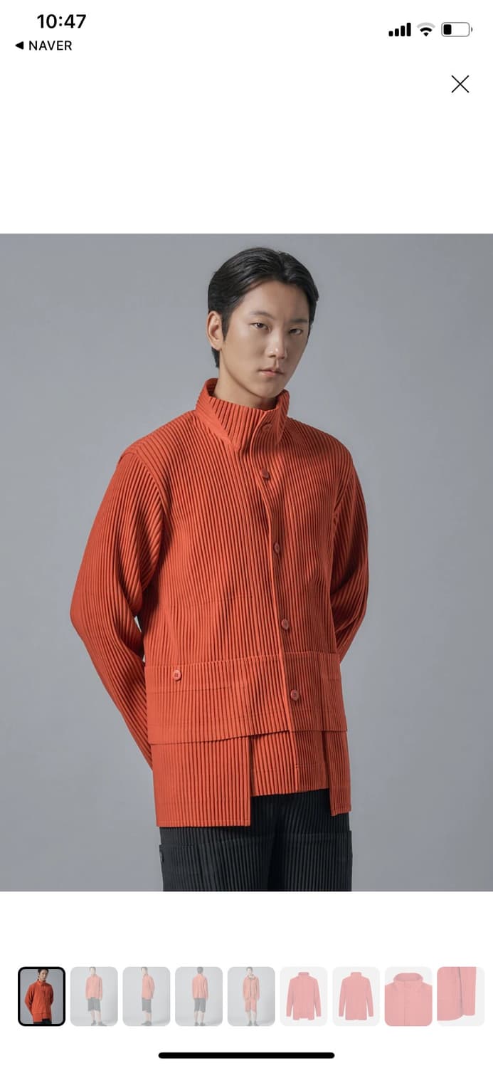 옴므플리세 멀티포켓 3 자켓 매장판 레드 색상 상품이미지3