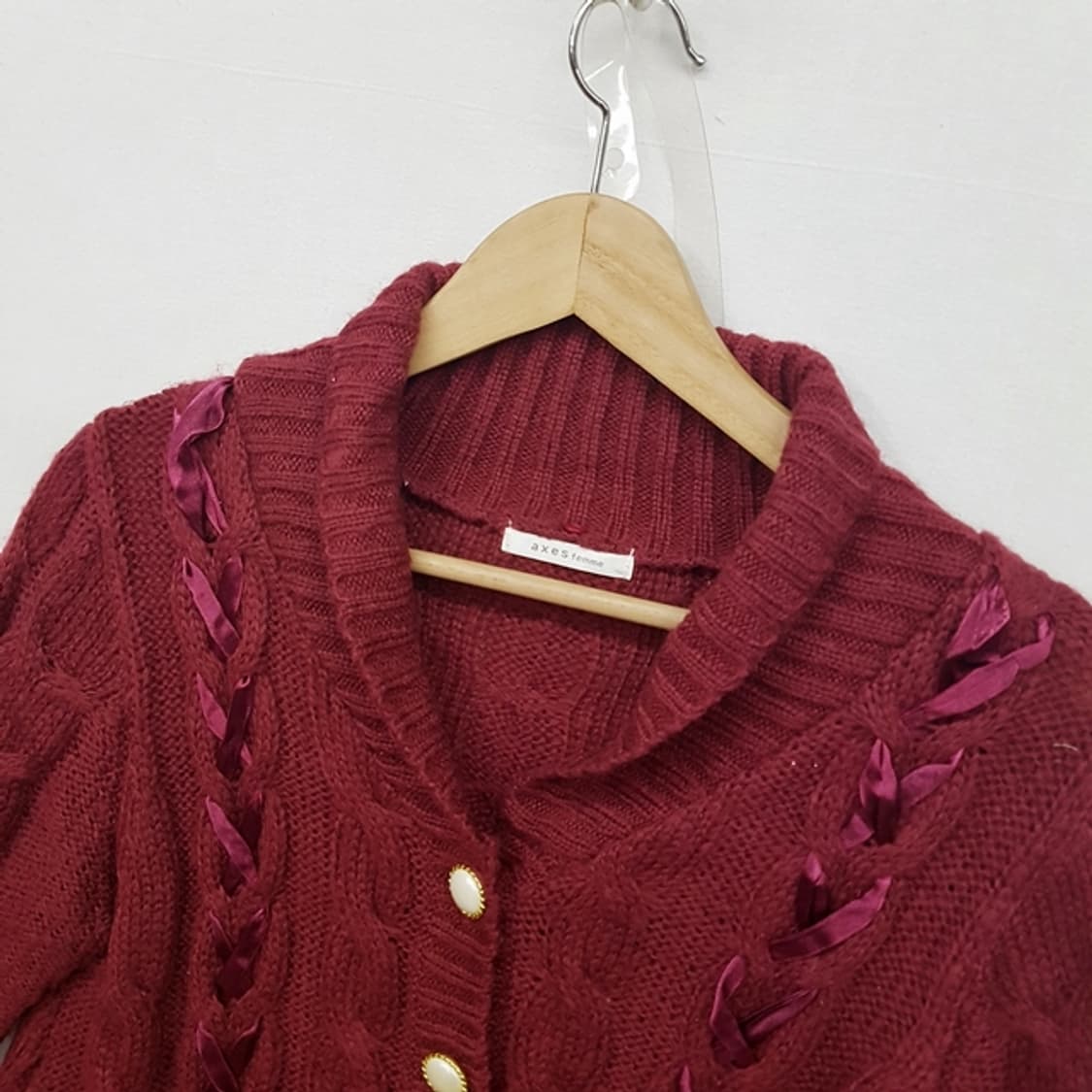 axes femme 가디건 와인 상품이미지2