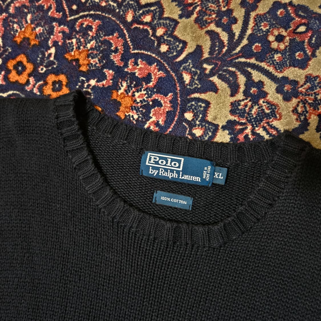 폴로랄프로렌 퍼플 포니자수 니트 스웨터 XL size 상품이미지5