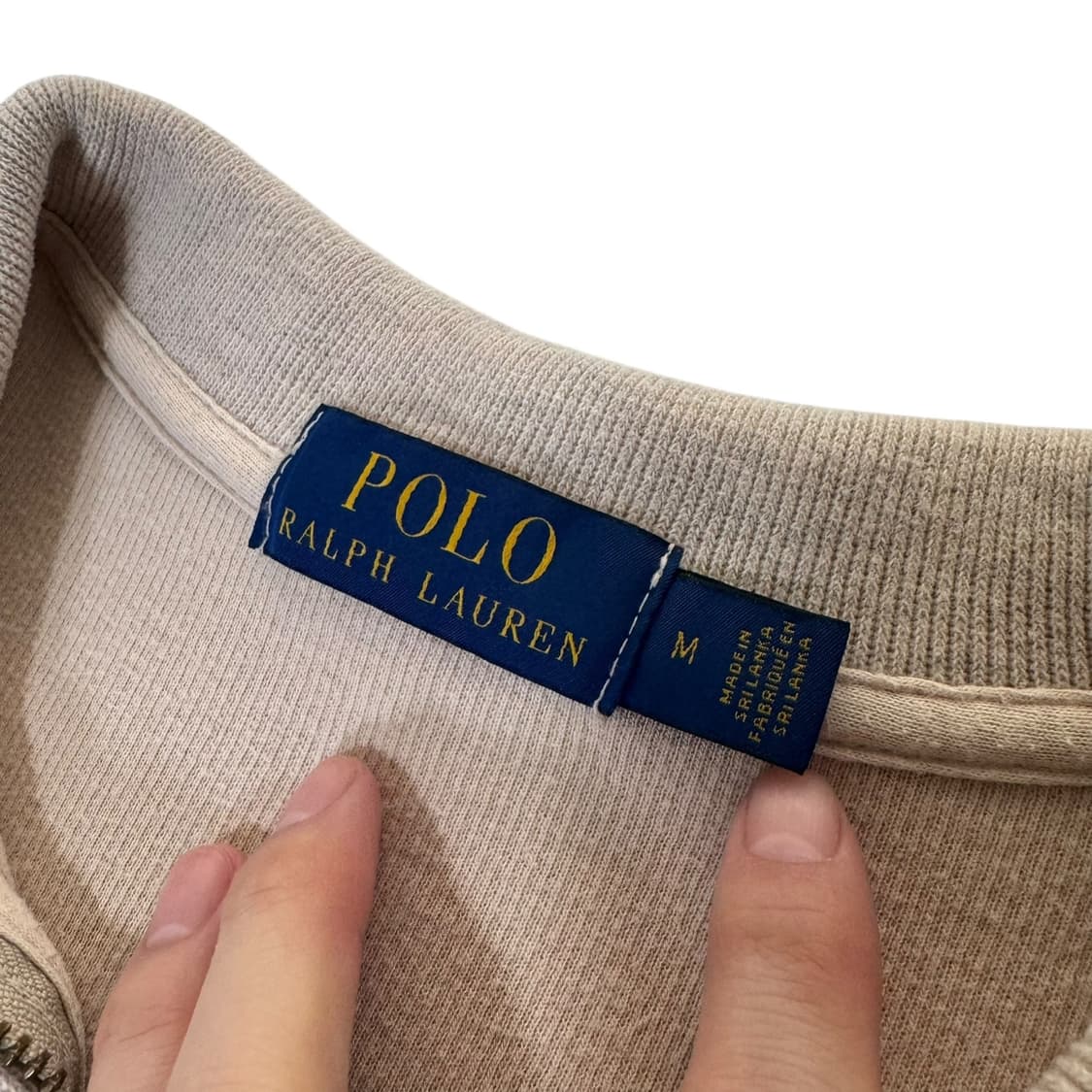 신형 폴로 랄프로렌 베이지 반집업 니트 상품이미지3