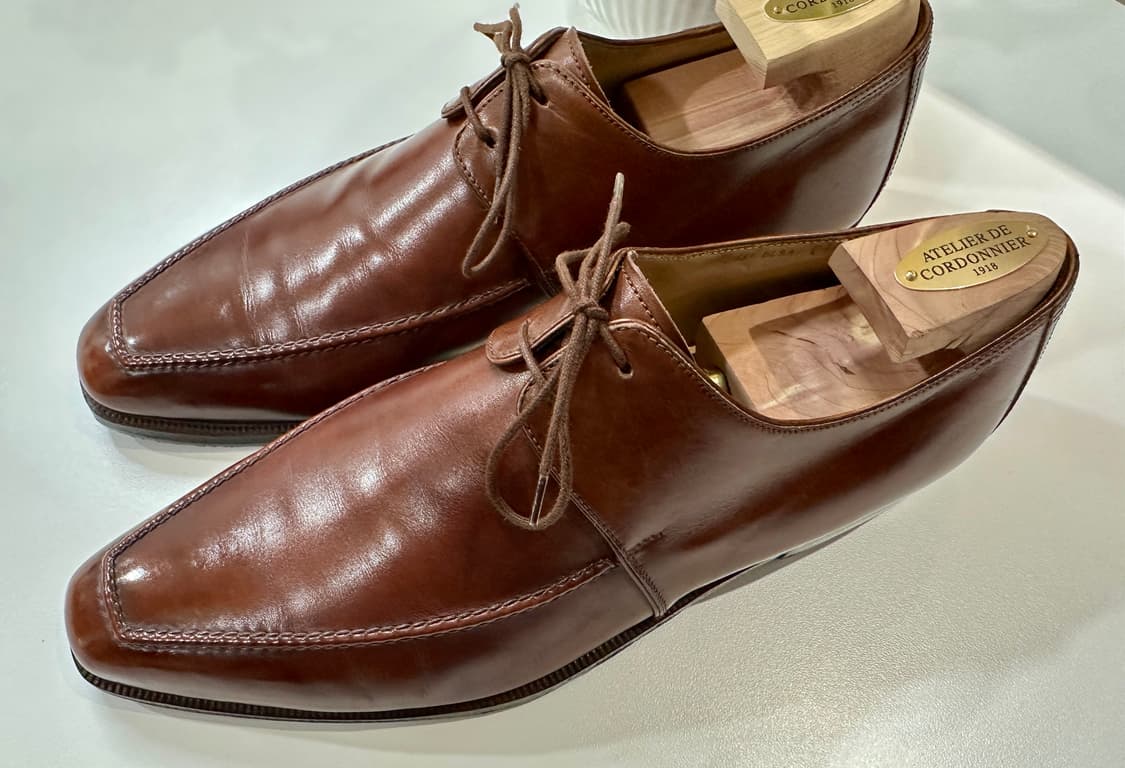 벨루티 카프스킨 브라운 레더 슈즈 8.5 구두 상품이미지3