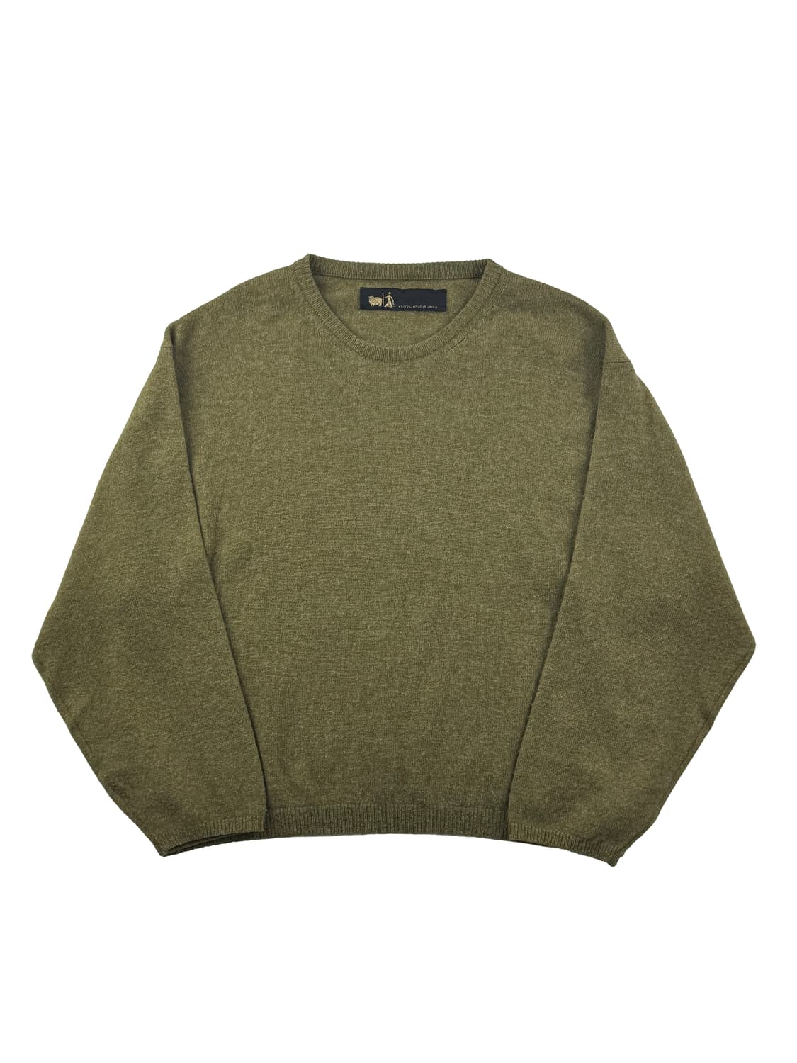 캐피탈 캐시미어 혼방 빅 울 스웨터 카키 상품이미지1