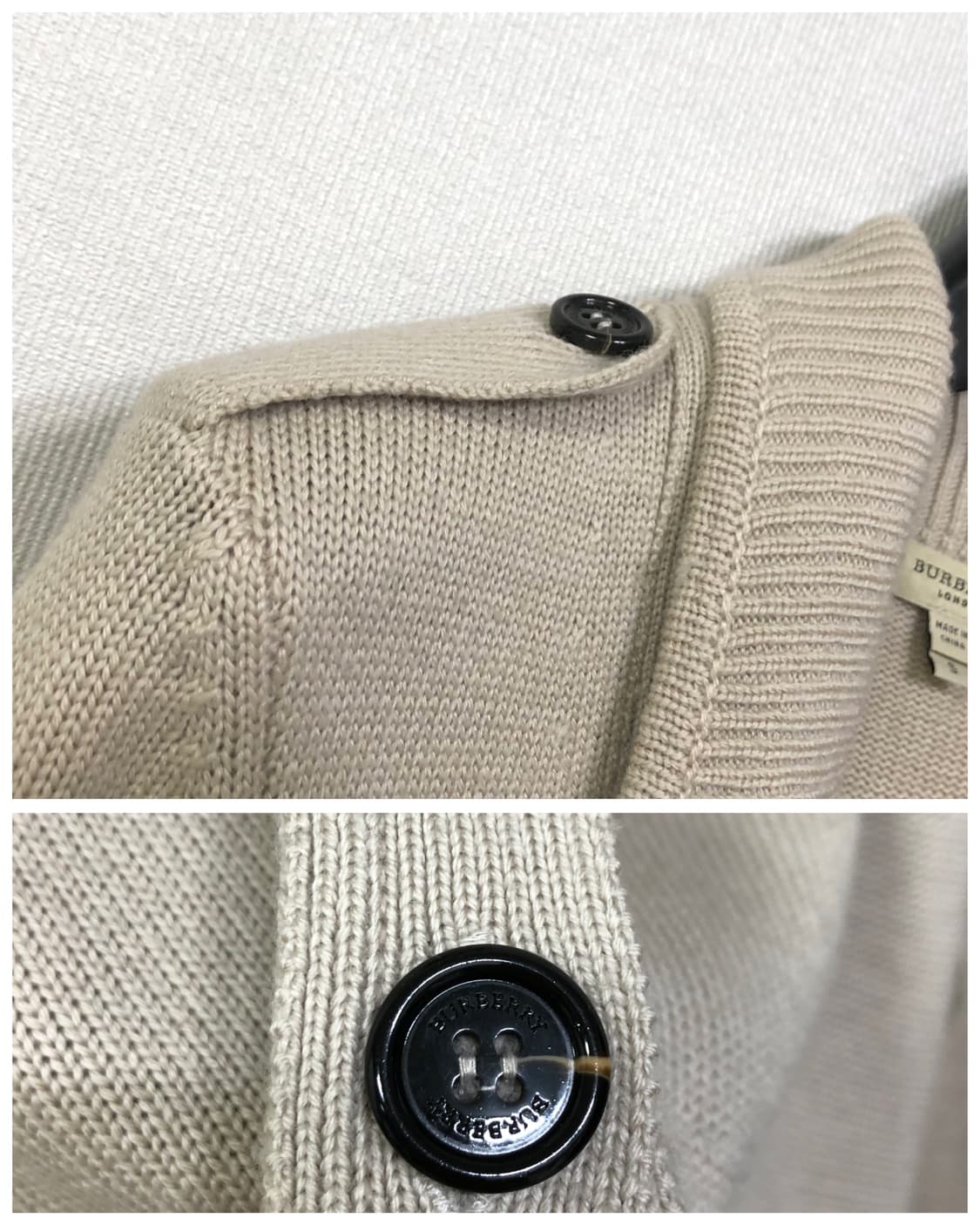 버버리 런던 여성 슬림핏 메리노 울100% 카라 롱 가디건 S 상품이미지4