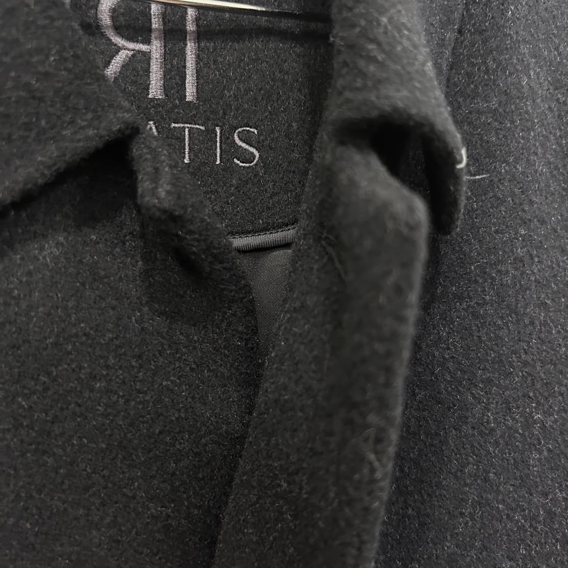 로가티스 히든버튼 울 미니멀 카라 하프코트 상품이미지3