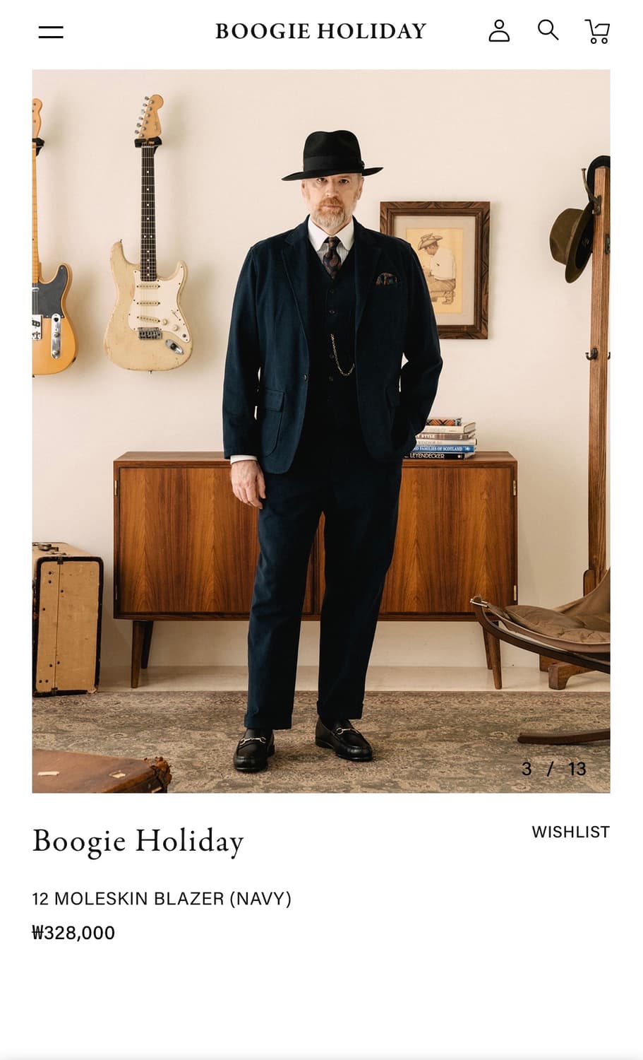 부기홀리데이 12 몰스킨 블레이저 네이비 (XL) 상품이미지7