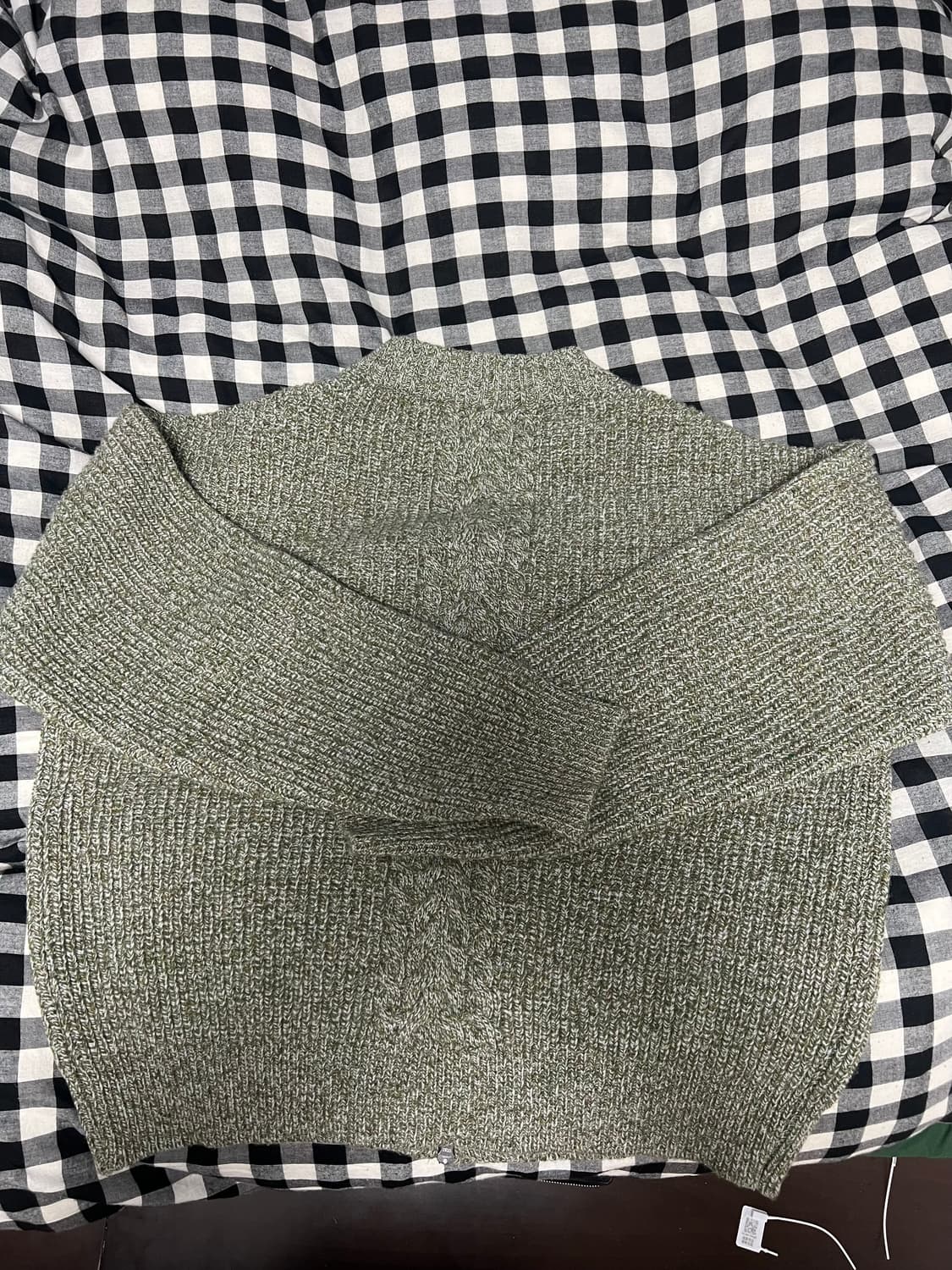 웨이비니스 타임리스 풀 집업 니트 -포레스트 그린- 상품이미지2