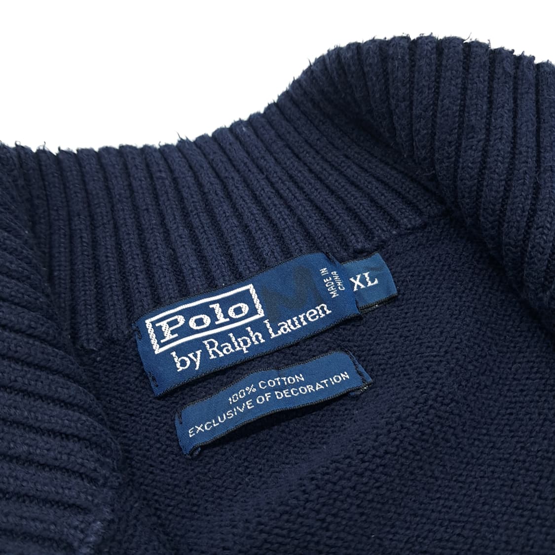 CN837 XL 폴로 랄프로렌 네이비 하프집업 긴팔 니트 스웨터 상품이미지4