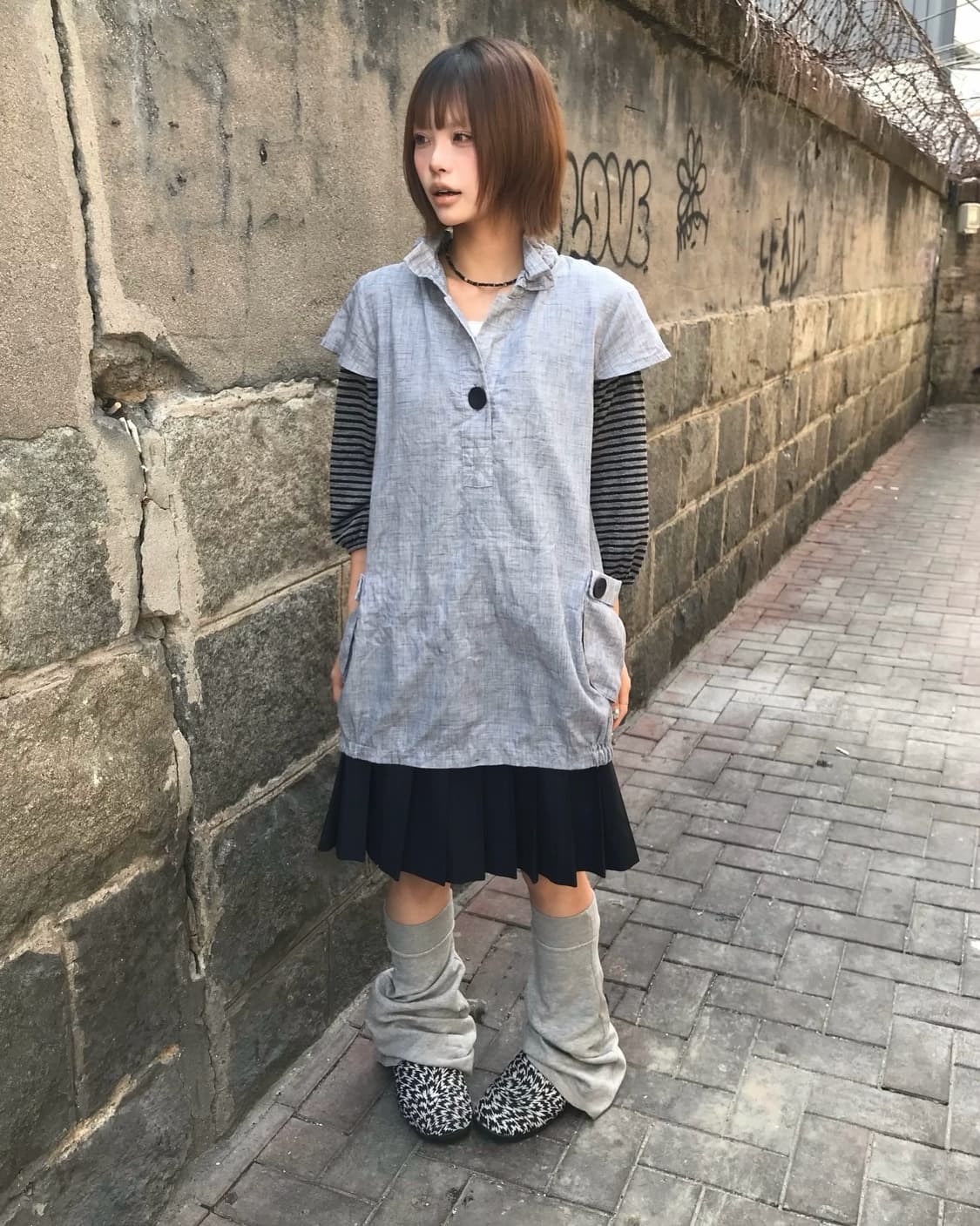 ˚ʚ 그레이 모리 레이어드set ɞ˚ 상품이미지1