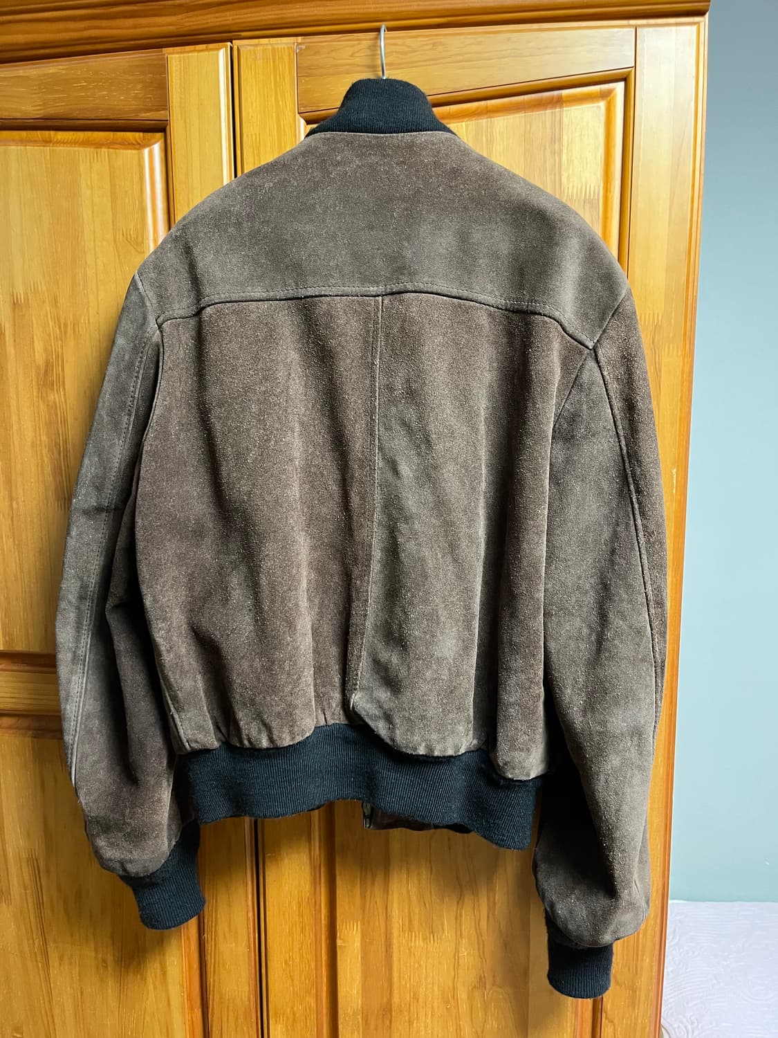 쇼트 스웨이드 가죽자켓(가죽봄버) 42 상품이미지8