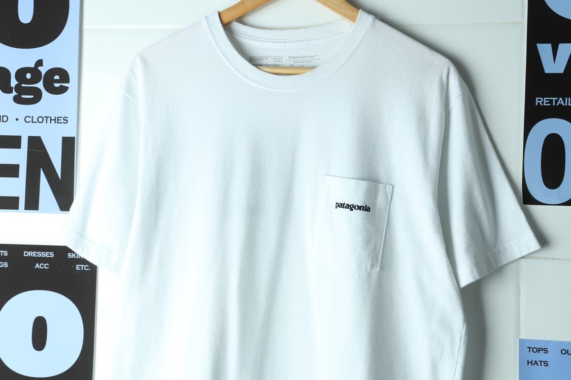 (L-XL) 파타고니아 반팔 티셔츠 원포켓 백프린팅 흰색-H32725 상품이미지3