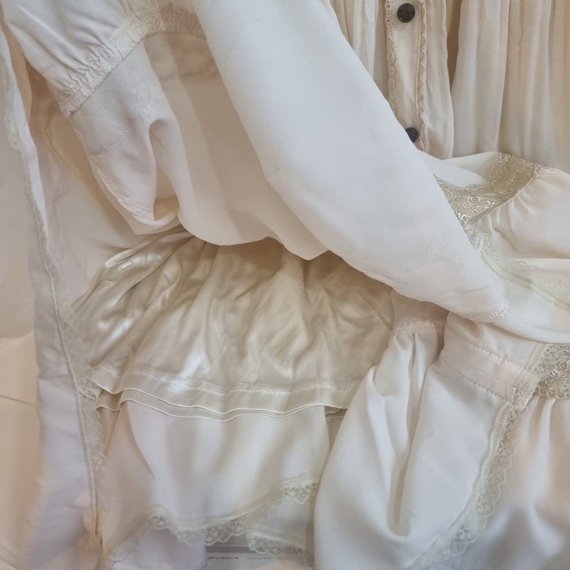 엑시즈팜(axes femme) 바닐라 크림 레이스 끈원피스 상품이미지7