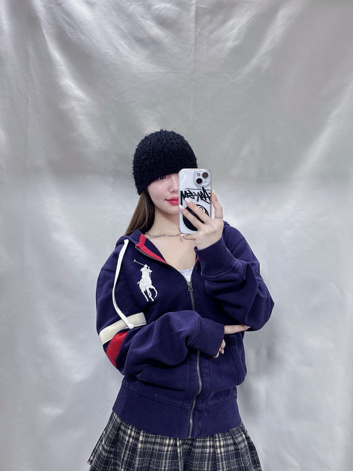 폴로 랄프로렌 네이비 빅포니 후드집업  상품이미지1