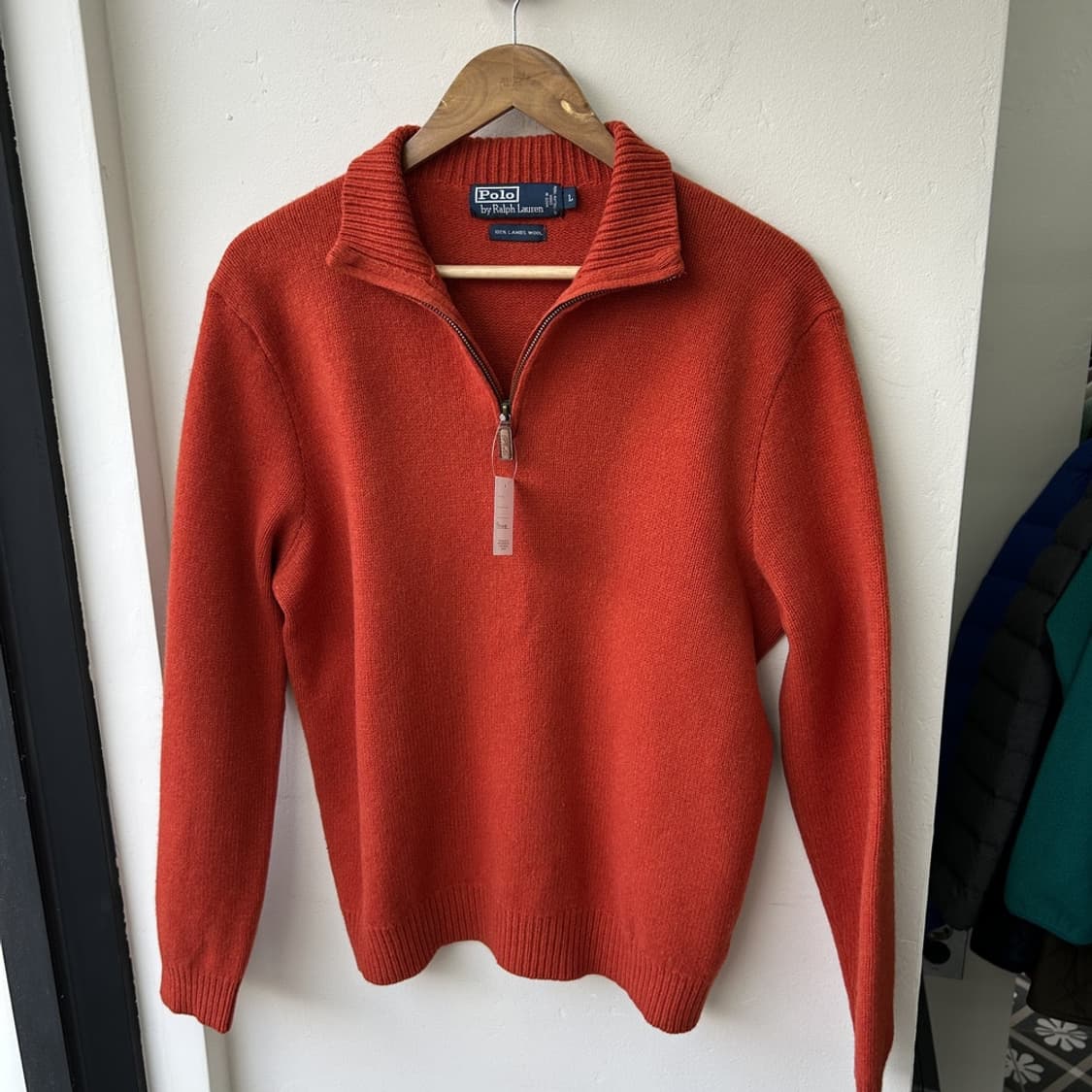 16044 - 폴로 랄프로렌 오렌지 반집업 울 니트 (램스 울 100%) 상품이미지2