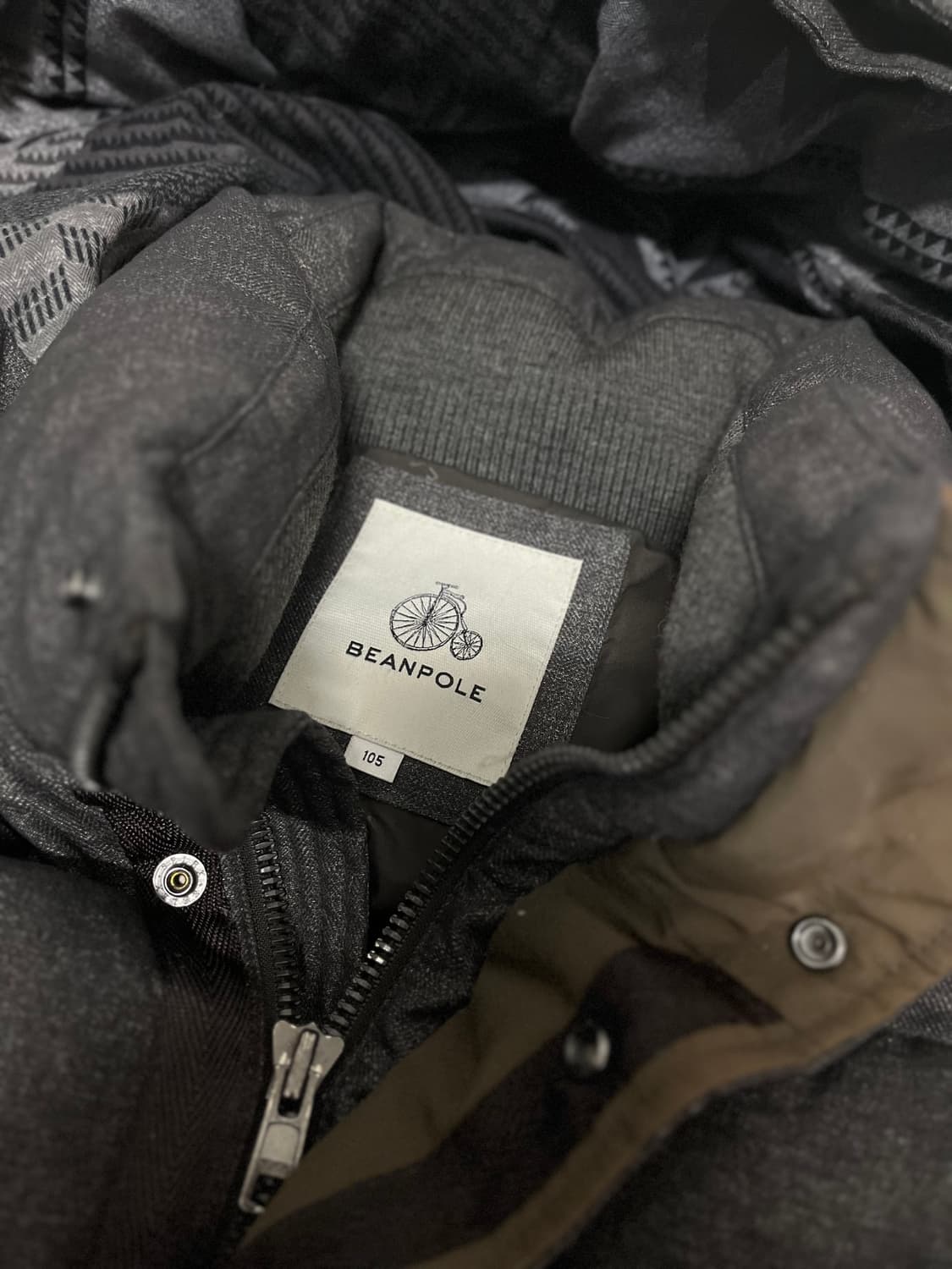 빈폴 헤링본 구스다운 패딩 105 상품이미지2