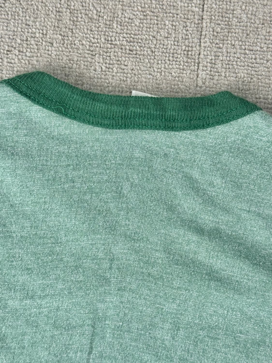 USA 70-80s 싱글스티치 샤롤레 그린 링거 티셔츠 상품이미지6