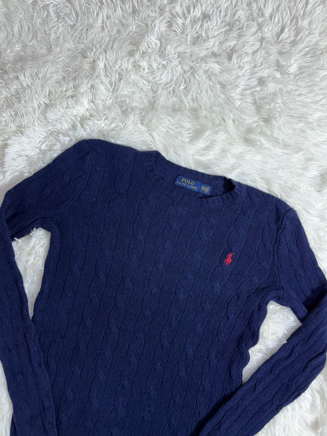 폴로 랄프로렌 울•케시미어 딱붙핏 꽈배기 니트  상품이미지4