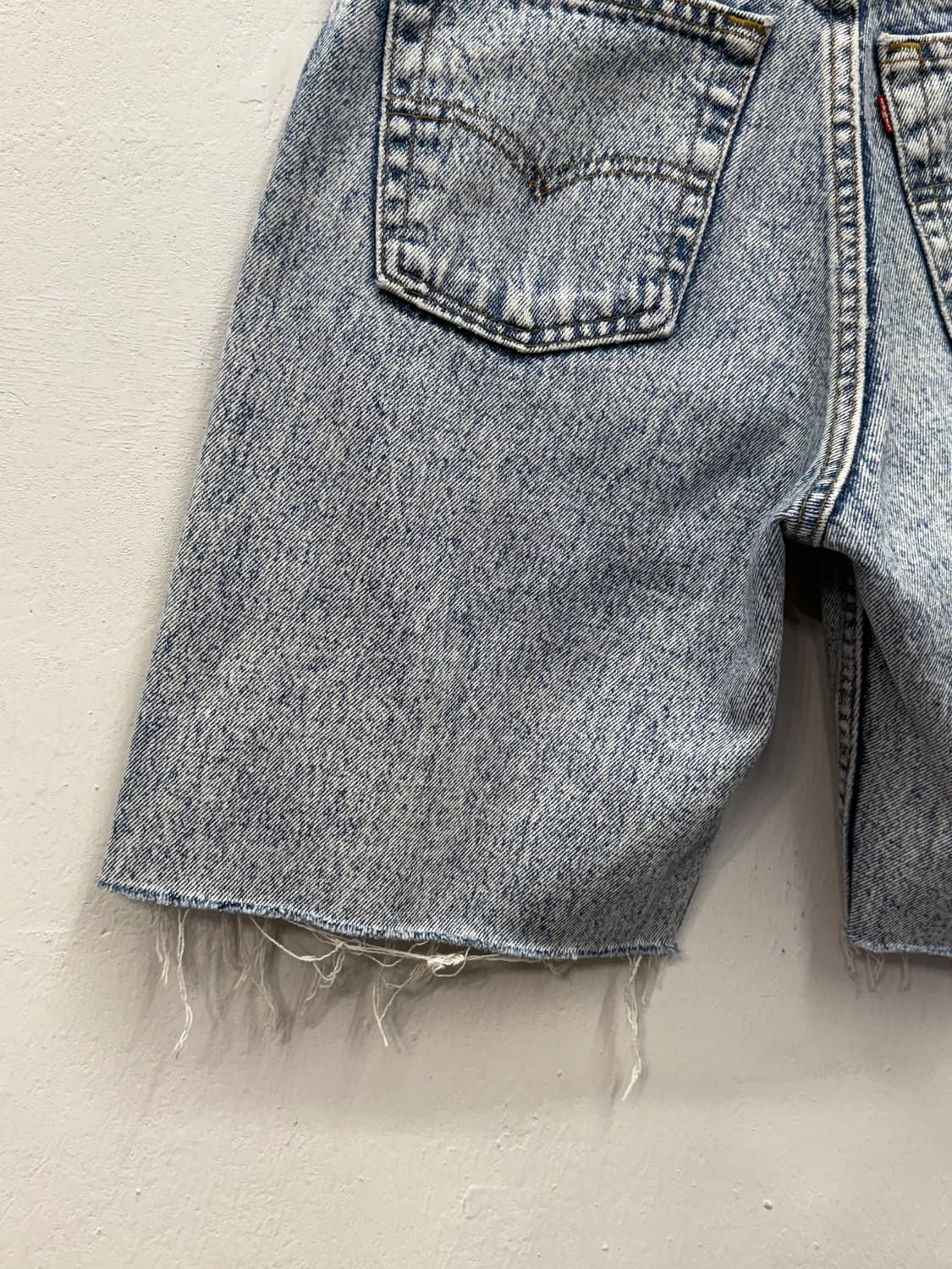 90s USA Levi's 550 Relaxed Acid Wash Den 상품이미지4