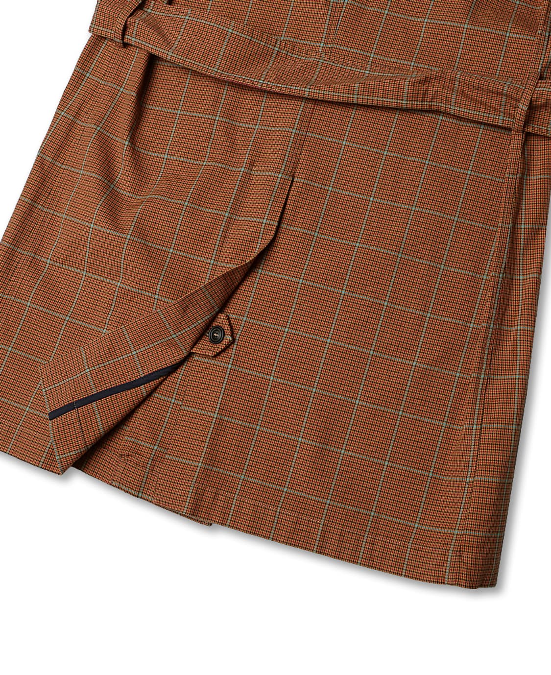 팔토 [Palto] 아르키비오 오렌지 체크 레글런 벨티드 코트 이탈리아 상품이미지7