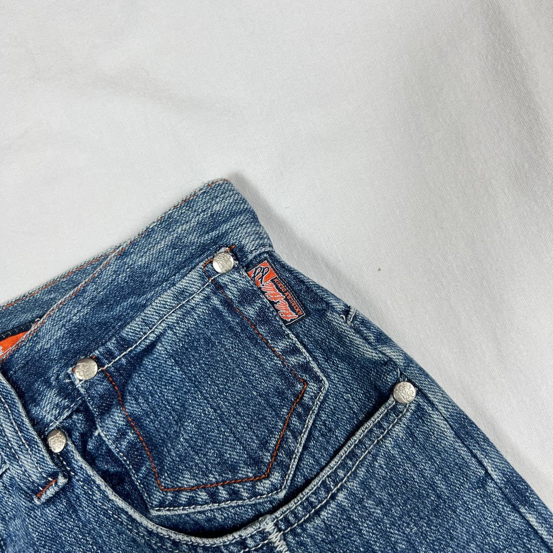 90‘s 펠레펠레 pelle pelle 패치워크 데님팬츠 청바지 상품이미지5