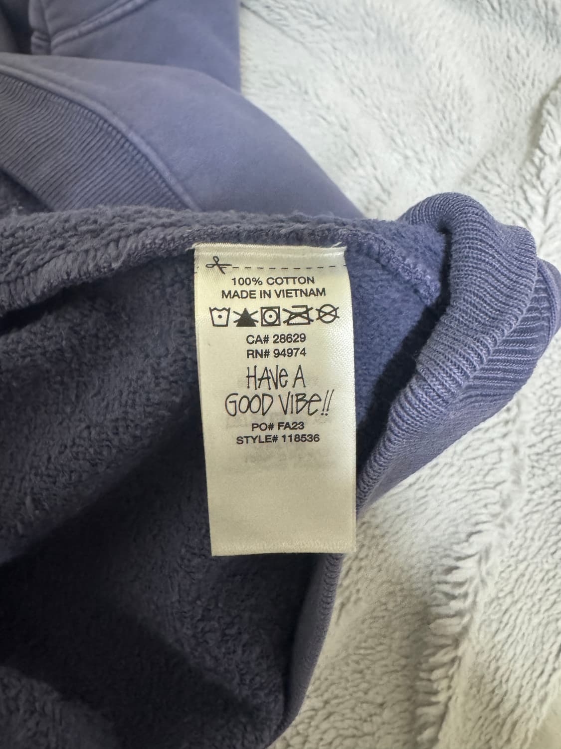 stussy 스투시 바시티 오버사이즈 크루넥 워시드 블루 L 상품이미지4