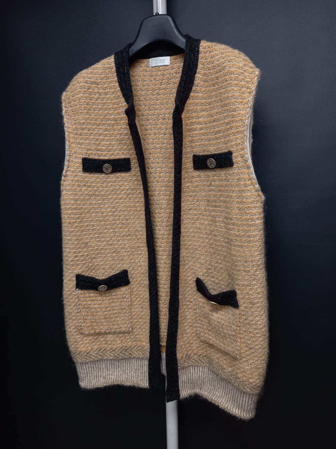 타임 춘추동 트위드 롱 베스트 F 33-77 상품이미지3
