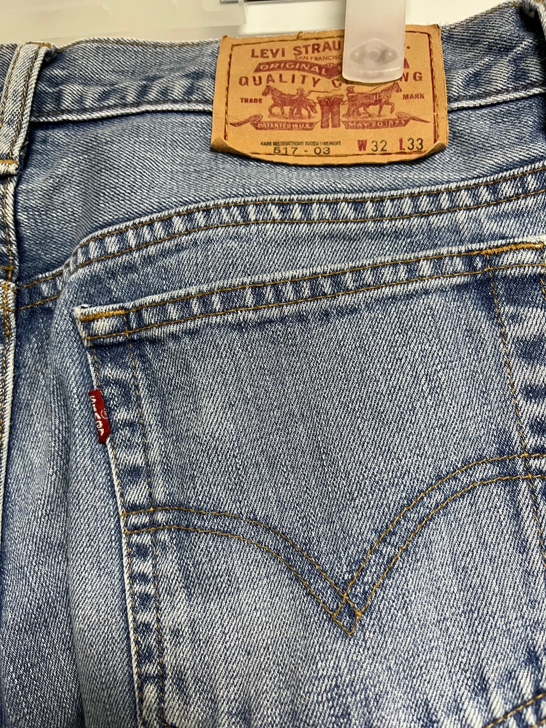 리바이스 517 청바지 W32 L33 연청 상품이미지3