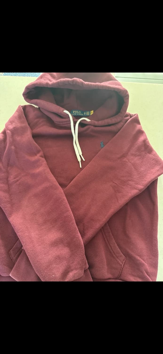 폴로 버건디 후드티 상품이미지1