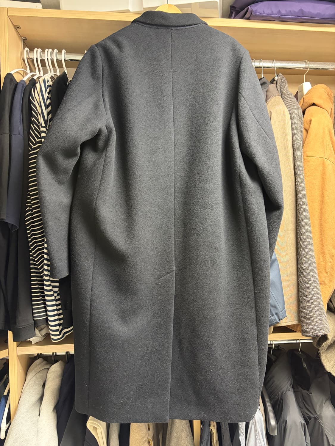 오라리 22aw 슈퍼 파인 멜튼 울 체스터필드 코트 5사이즈 다크네이비 상품이미지9