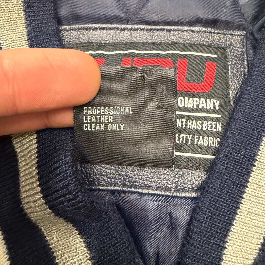 00s 푸부 올드스쿨 뉴욕 양키스 네이비 울 레더 바시티 자켓 M 상품이미지8