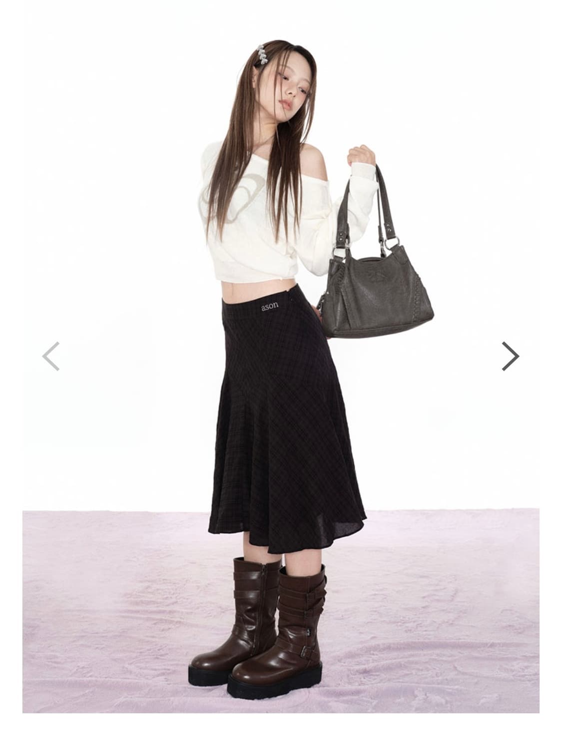애즈온 미디 스커트 상품이미지1
