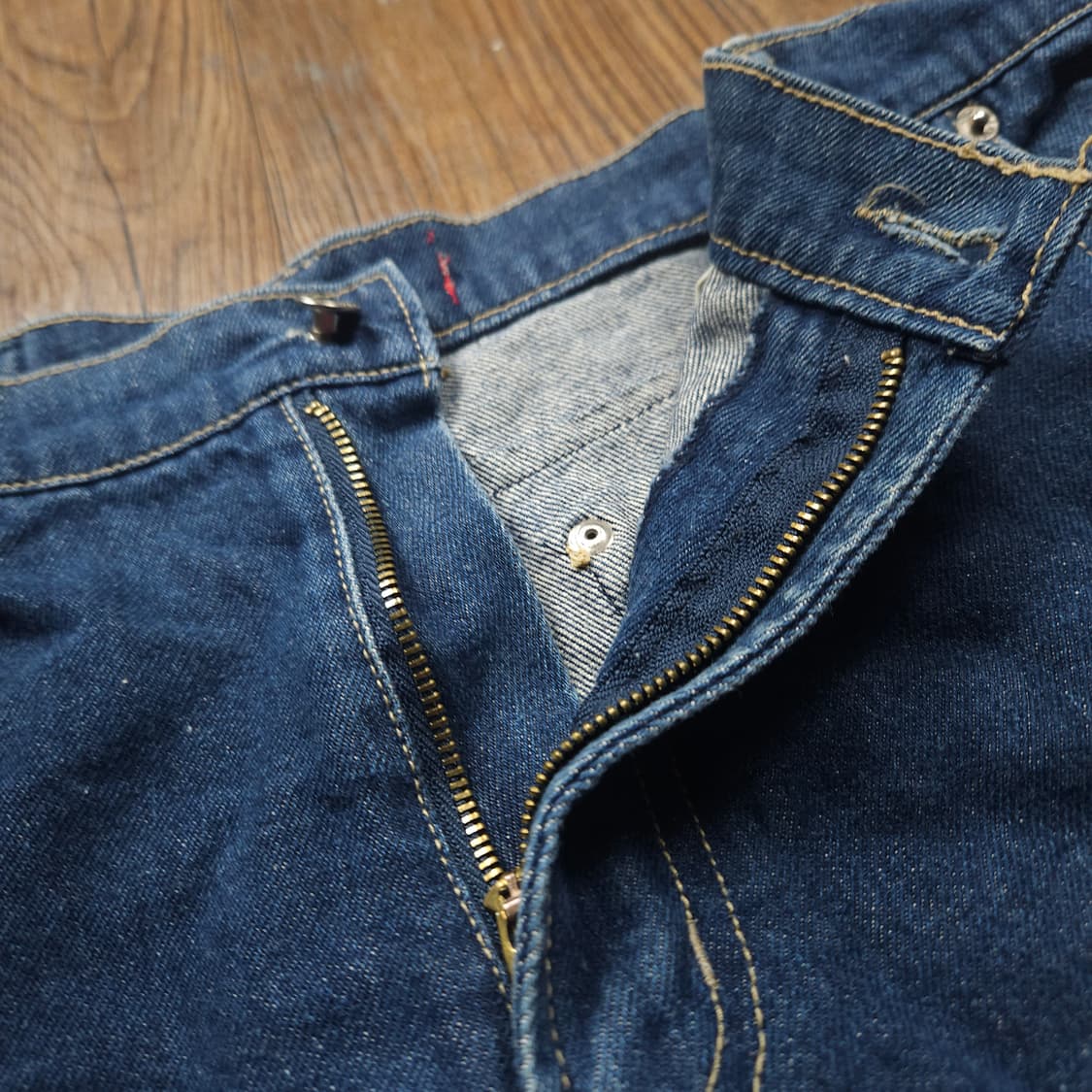 에비수 아카이브 백 자수 시그니처 데님 팬츠 상품이미지7