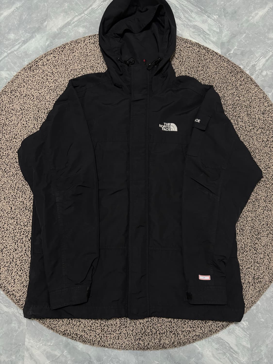 노스페이스 블랙 후드 바람막이 자켓 상품이미지1