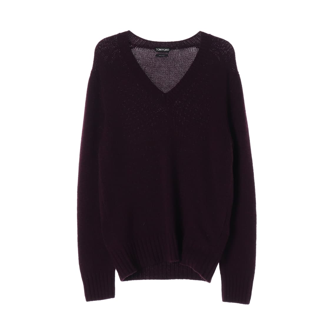 톰포드 100% 캐시미어 버건디 브이넥 루즈핏 니트 스웨터 L
 상품이미지1