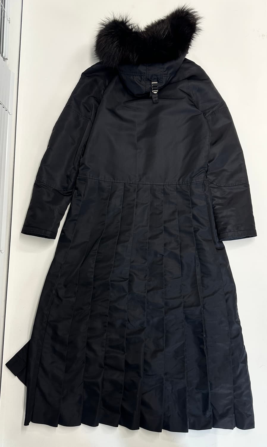 페노메논 ma-1 플리츠 롱코트 자켓  올블랙 M 상품이미지3