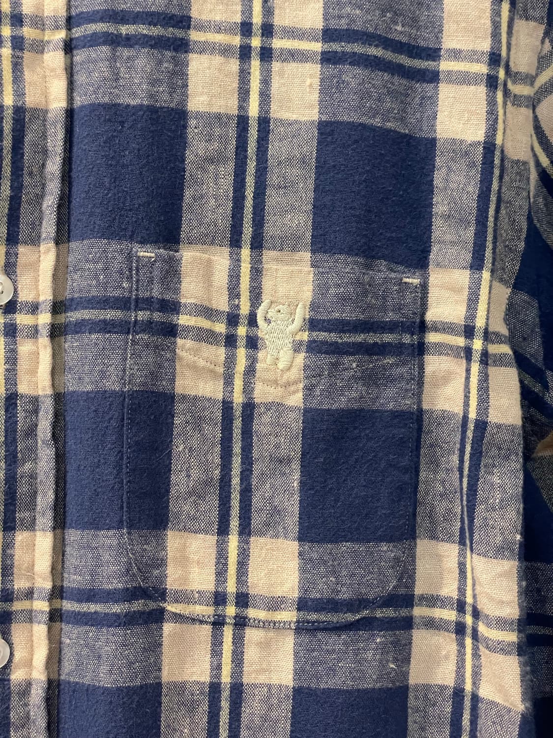Coen 체크셔츠 베이지블루 상품이미지3