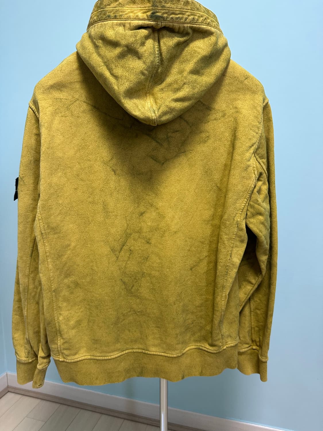 스톤아일랜드X슈프림 더스트 컬러 후드 스웨트셔츠 올리브 - 19SS 해 상품이미지7