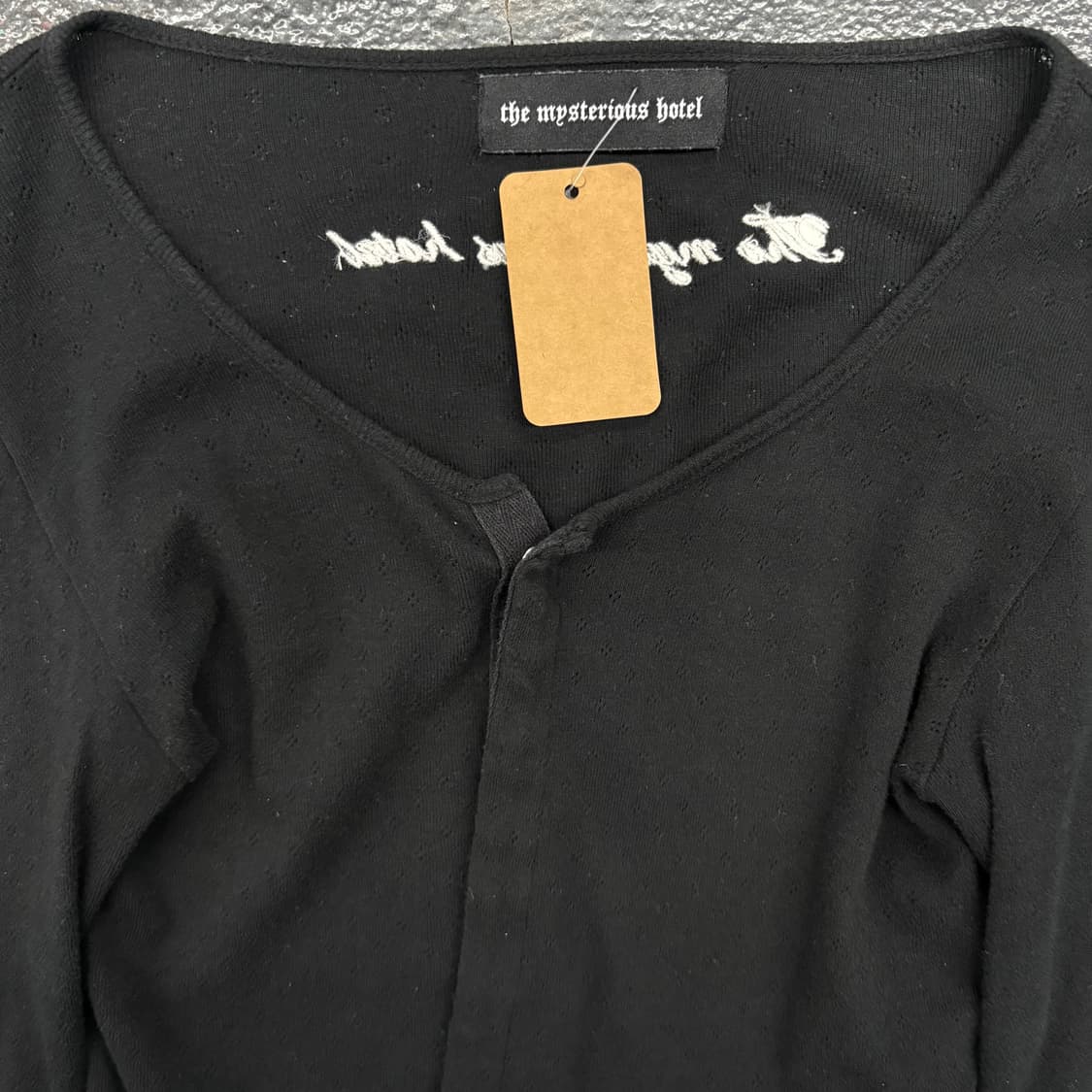 Mystreious Hotel 블랙 크롭 가디건 상품이미지3