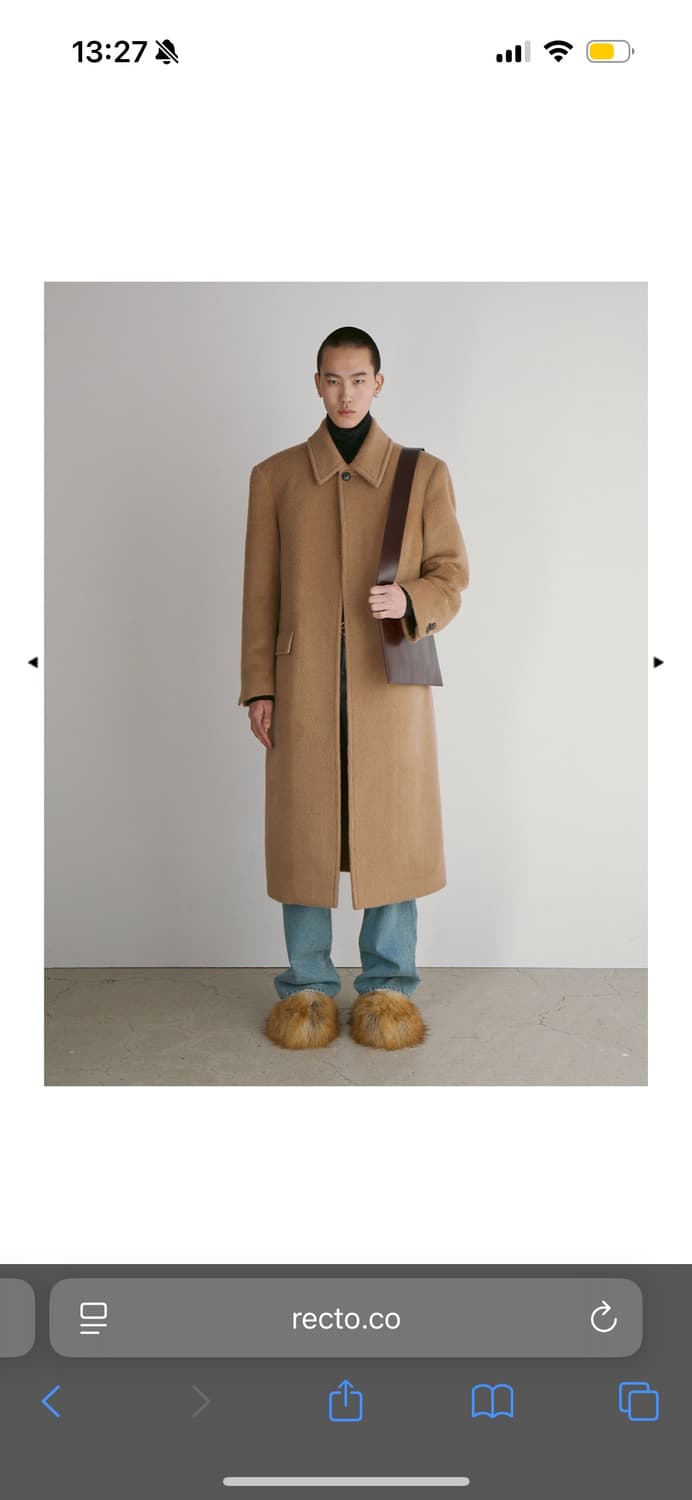 렉토 LAMA WOOL BLEND BALMACAAN COAT 상품이미지1