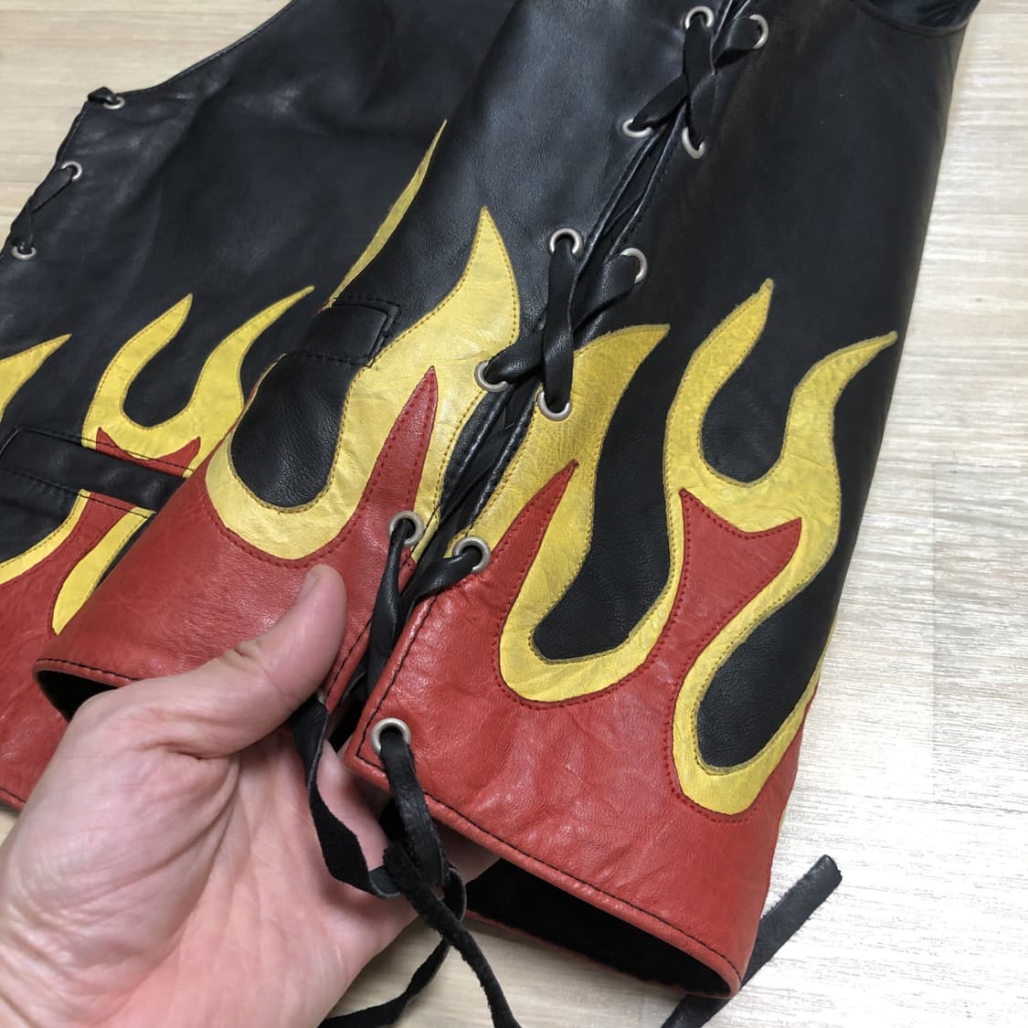 (M) 90's CMC Leather 프레임 소가죽 바이크 모터사이클 베 상품이미지2