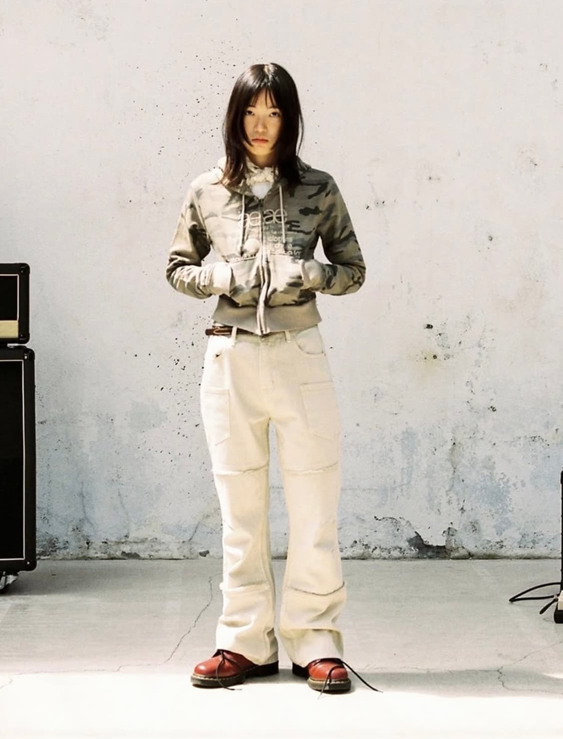 AEAE RAW EDGE FLARE JEANS [BEIGE] 상품이미지2