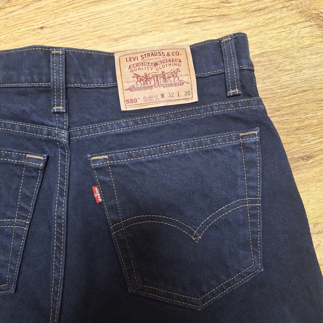 90s 미제 빈티지리바이스 550 블랙 32X30 상품이미지6