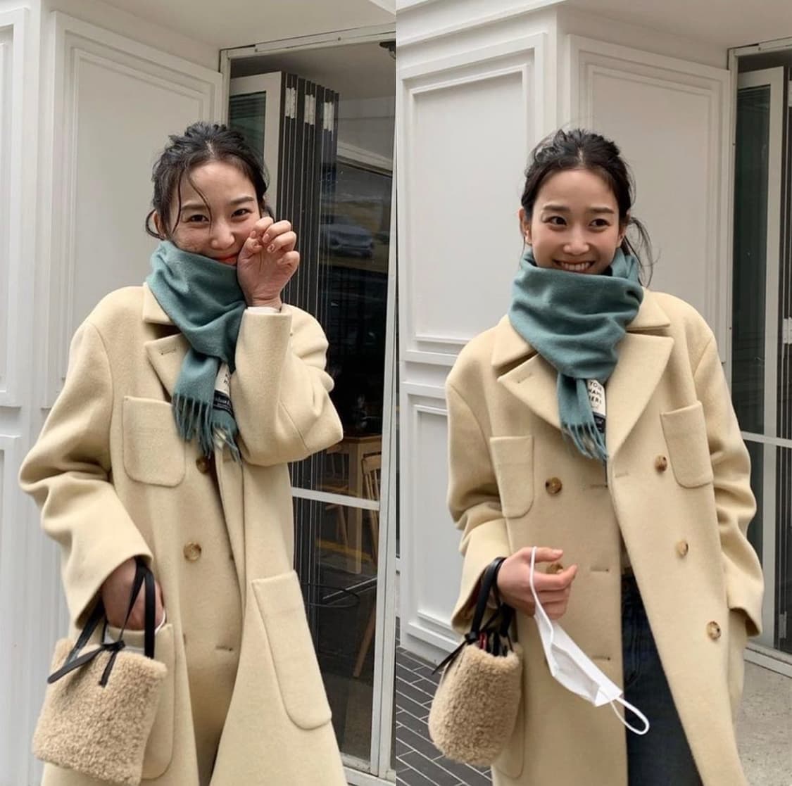 유어네임히얼 정성이 코트 버터 아이보리 더블 버튼 아우터 상품이미지1