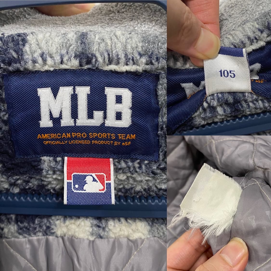 MLB 샌프란시스코 올드스쿨 누빔 후리스 후드집업 상품이미지7