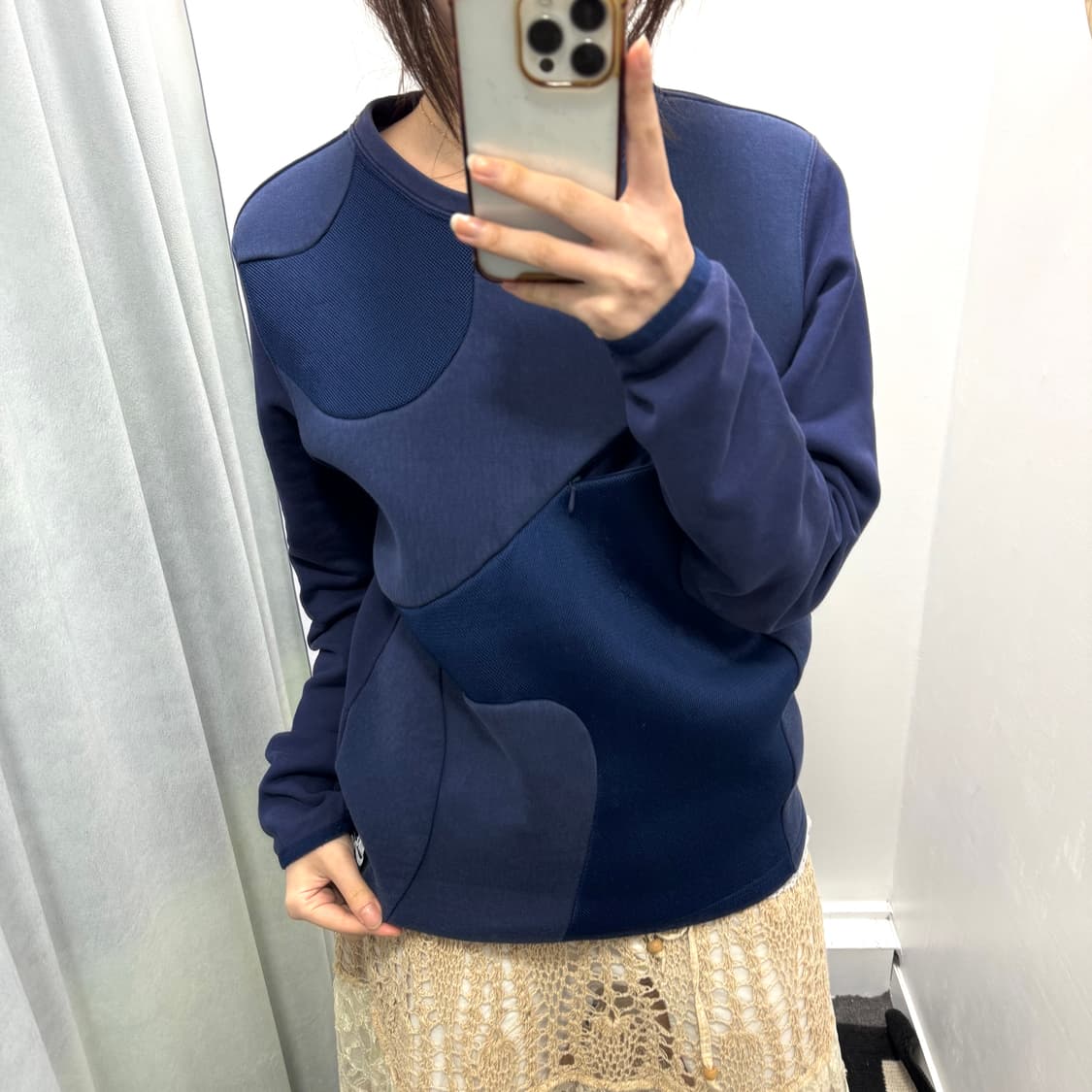 나이키 블루 지퍼 디테일 스웻셔츠 상품이미지2