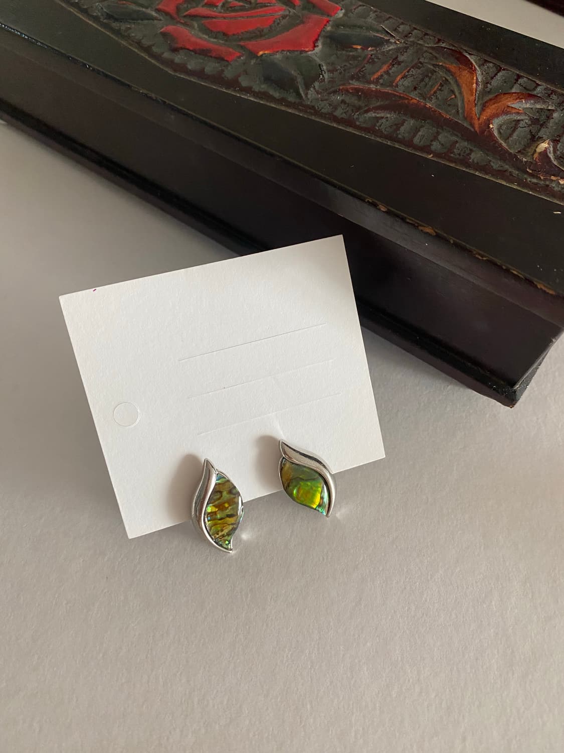 자개 리얼 쉘 귀걸이 빈티지 수입 일본 상품이미지3