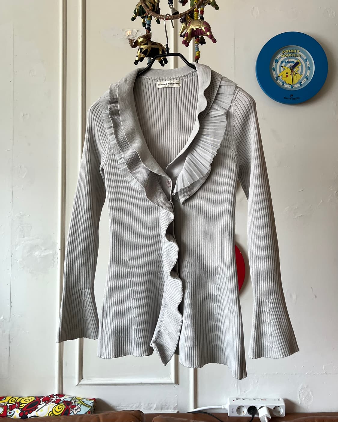 HIROKO KOSHINO Ruffle & Pleats Cardigan 상품이미지5