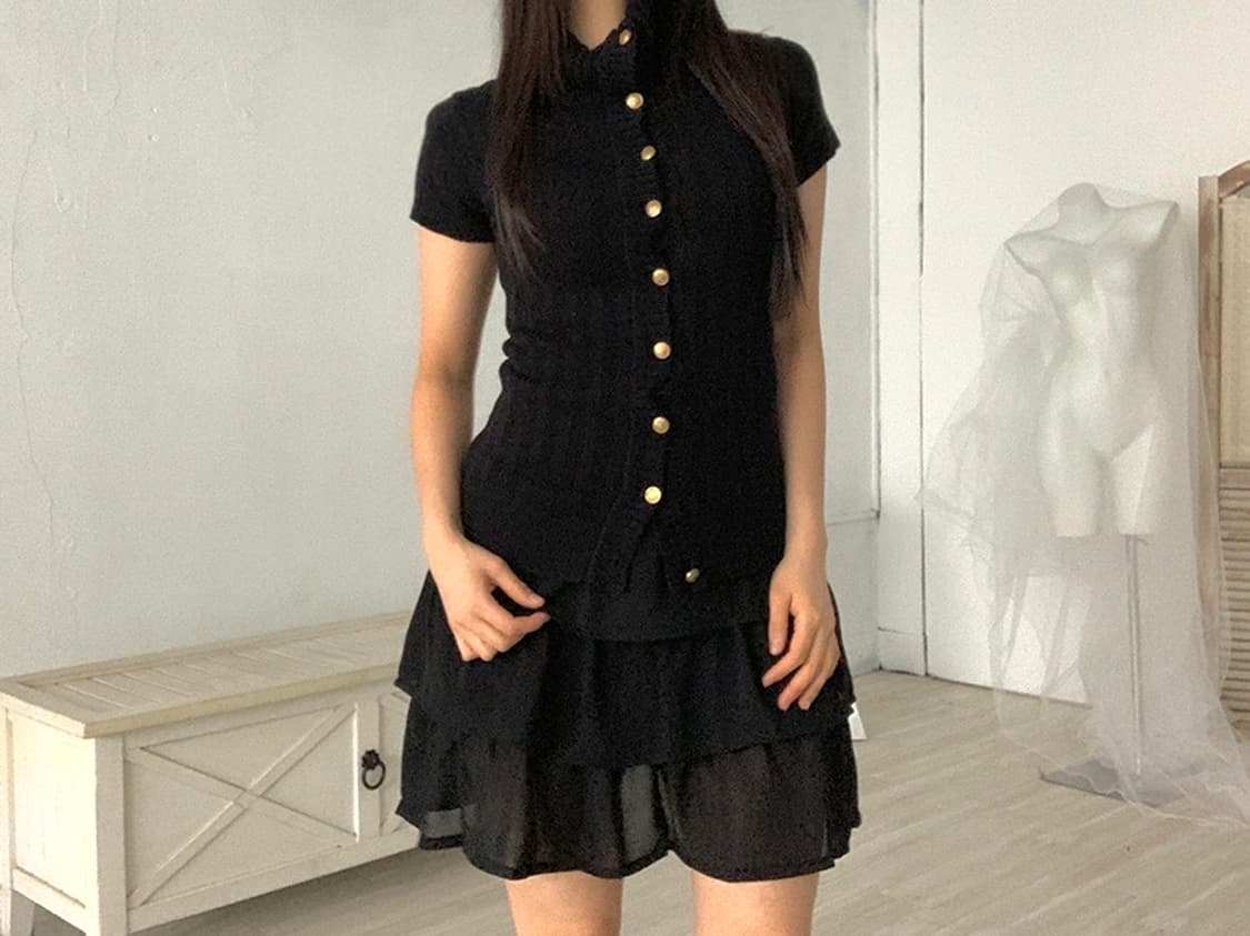 Black casual turtleneck knit top 상품이미지5